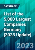 List of the 5,000 Largest Companies Germany [2023 Update]- Product Image